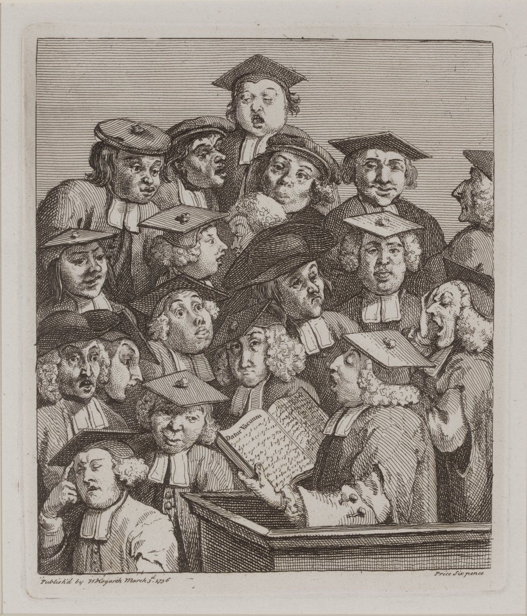 Forskare vid en föreläsning, 3 mars av William Hogarth