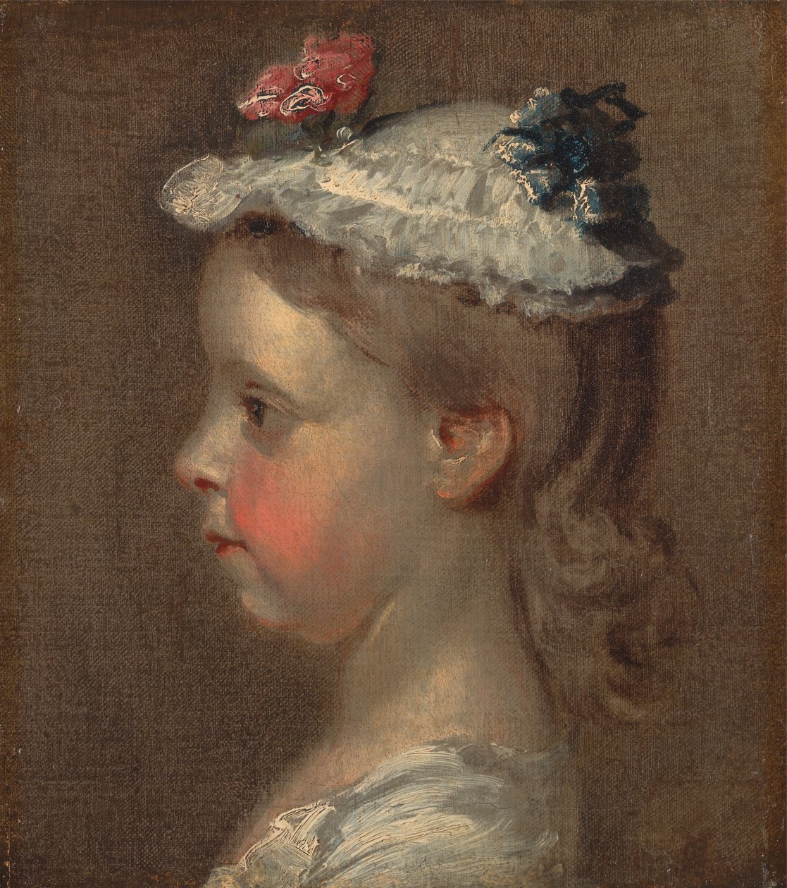 Studie av ett flickhuvud, ca. 1745. av William Hogarth
