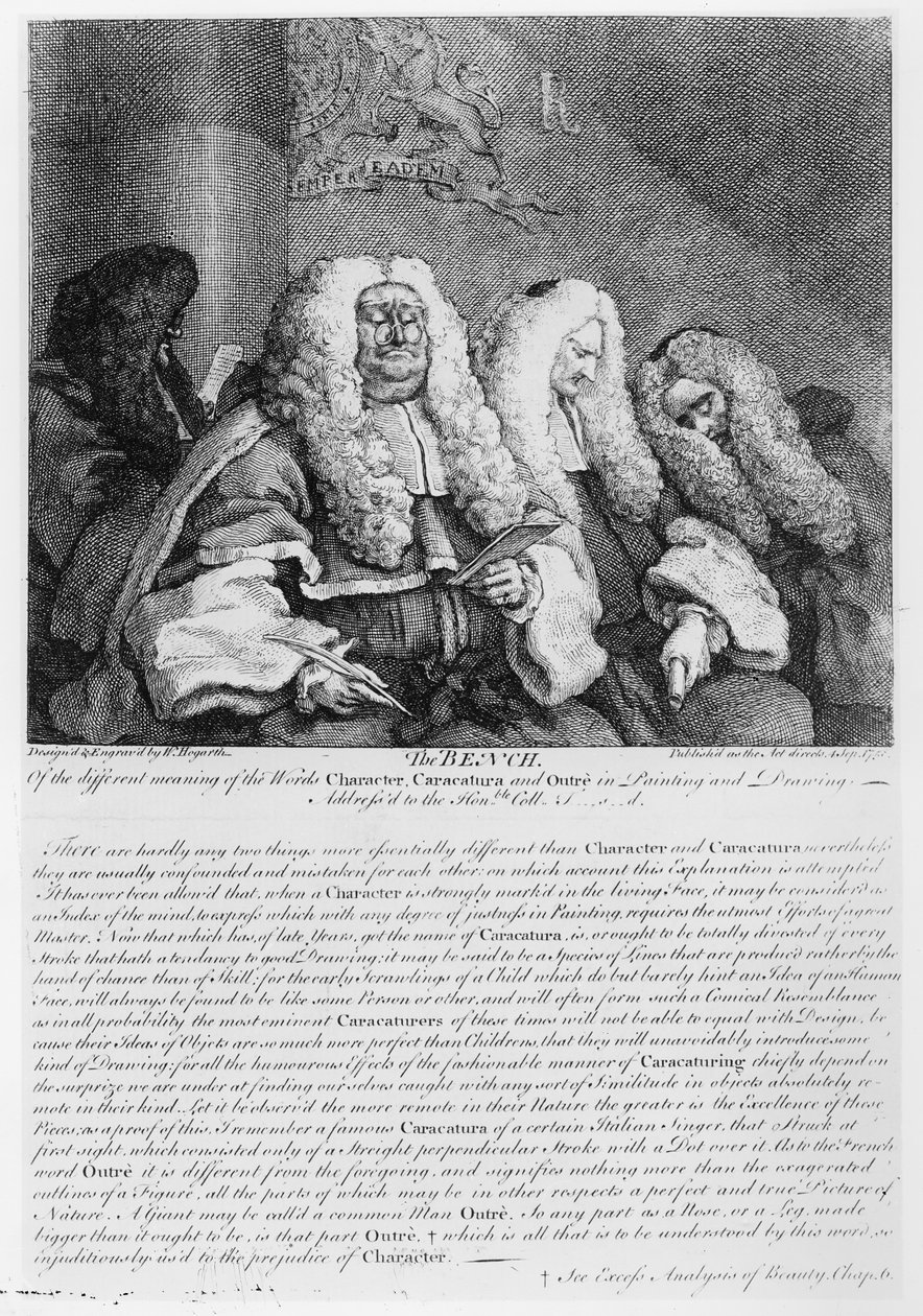 Bänken, 1758 av William Hogarth