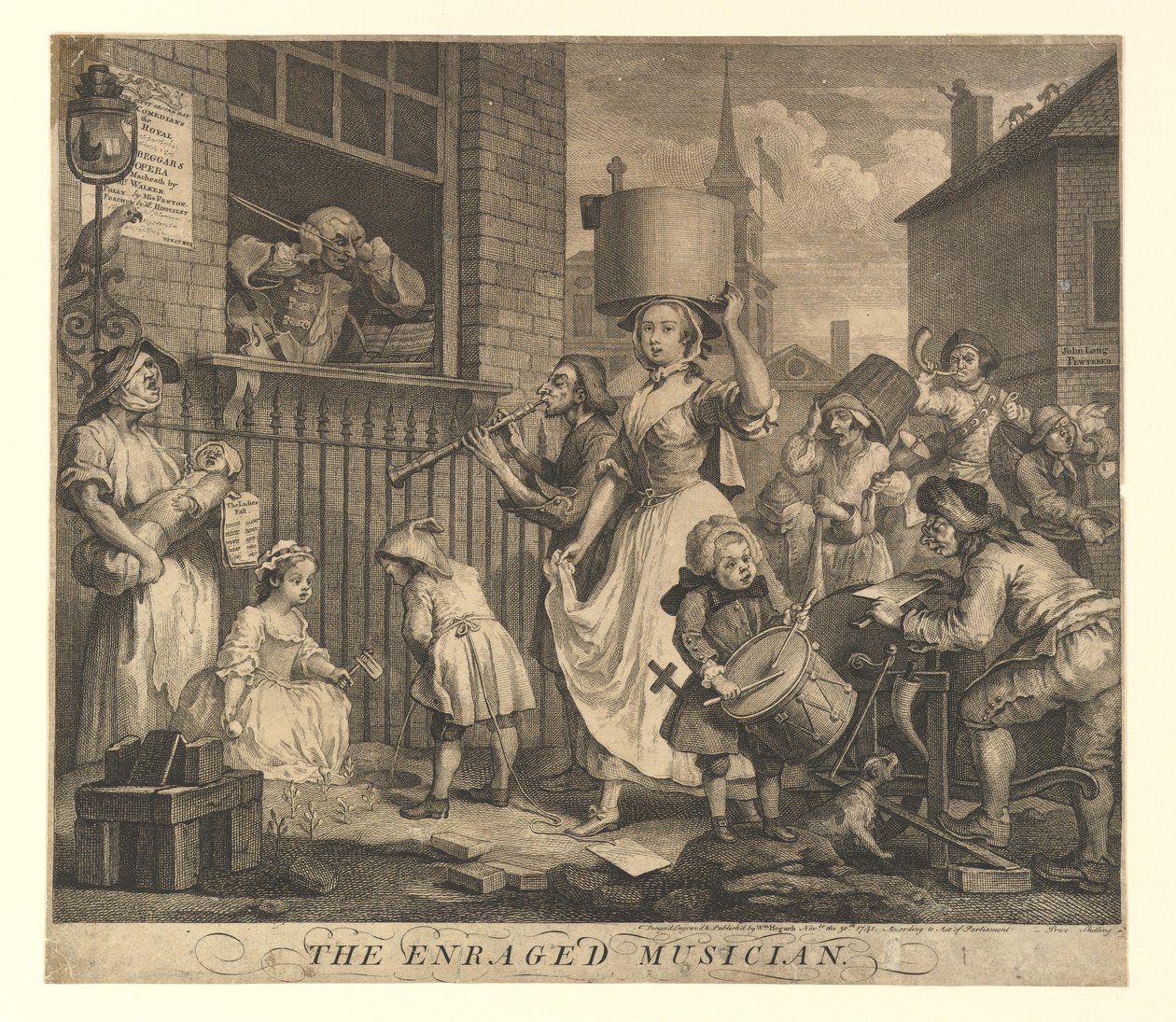 Den rasande musikern, 30 november 1741. av William Hogarth
