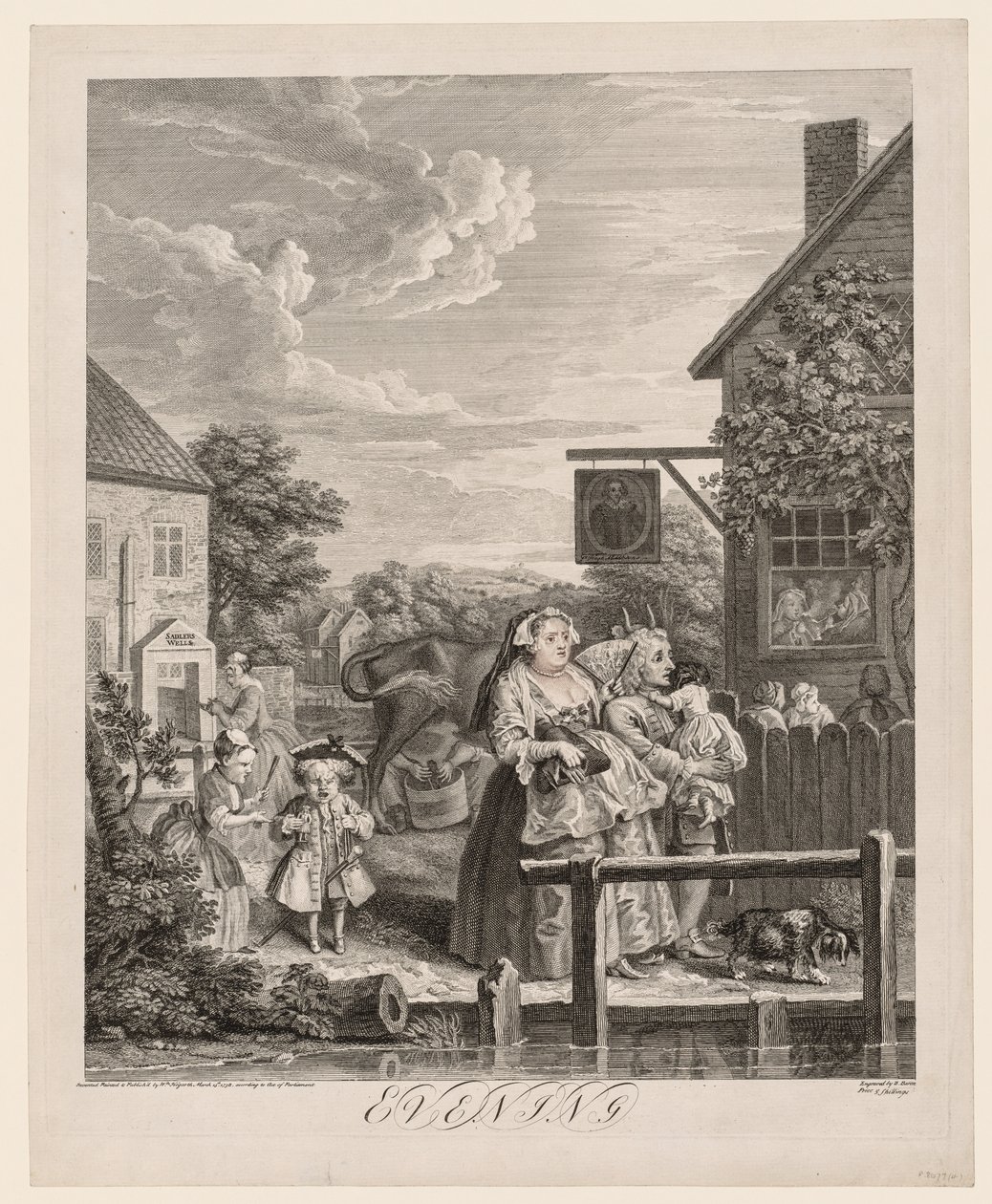 De fyra tiderna på dagen: Kväll, 1738. av William Hogarth