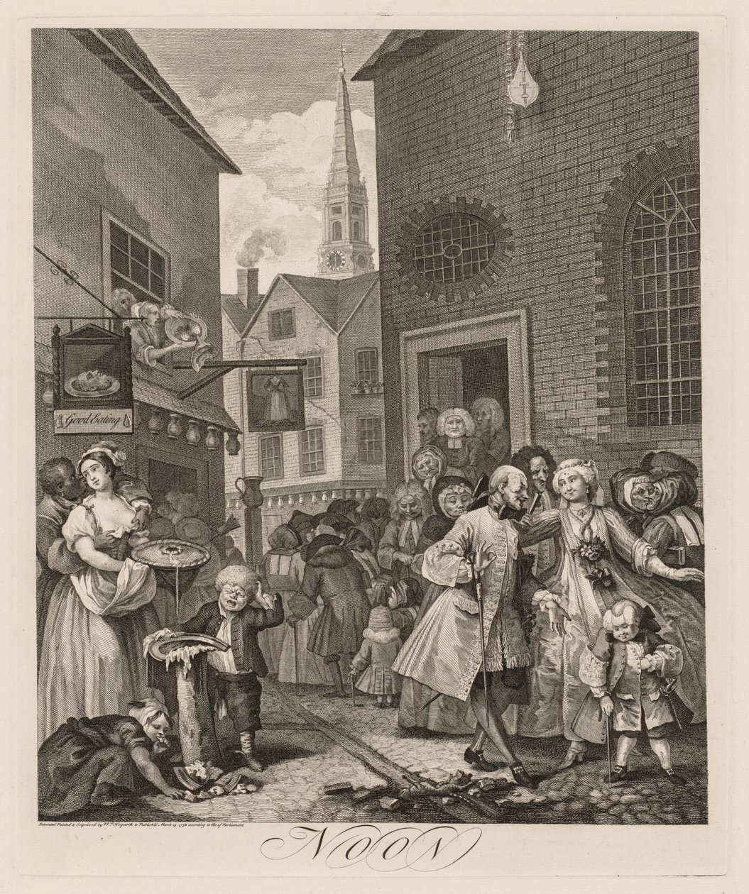 De fyra tiderna på dygnet: middag av William Hogarth