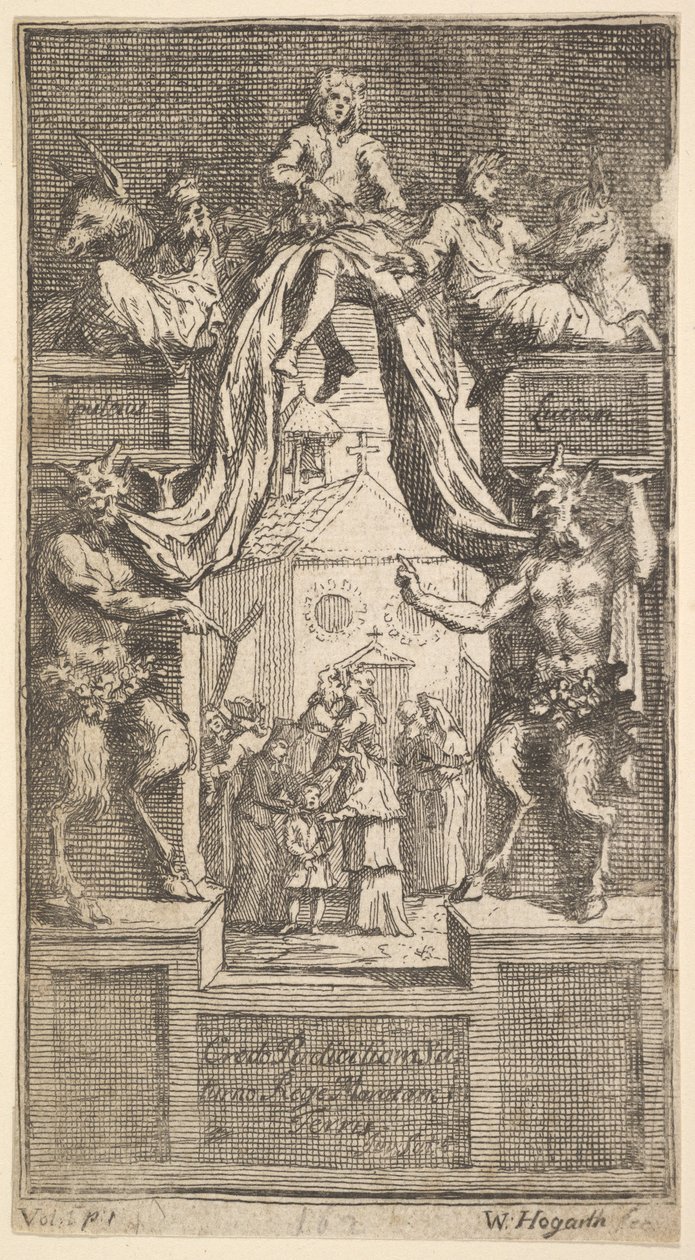 The New Metamorphosis: Frontispice, Vol.1, 1724. av William Hogarth