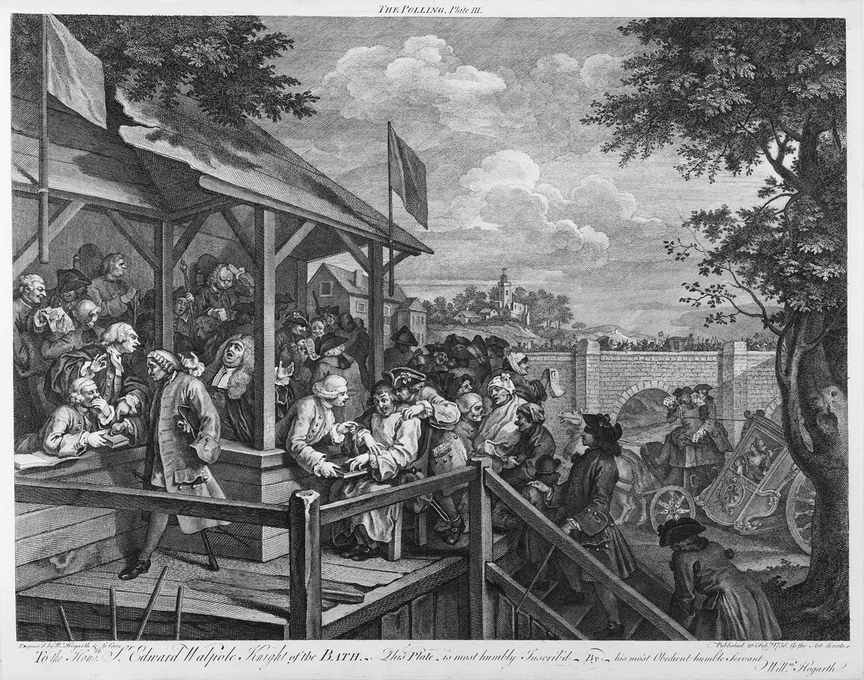 Röstningen, 1758 av William Hogarth