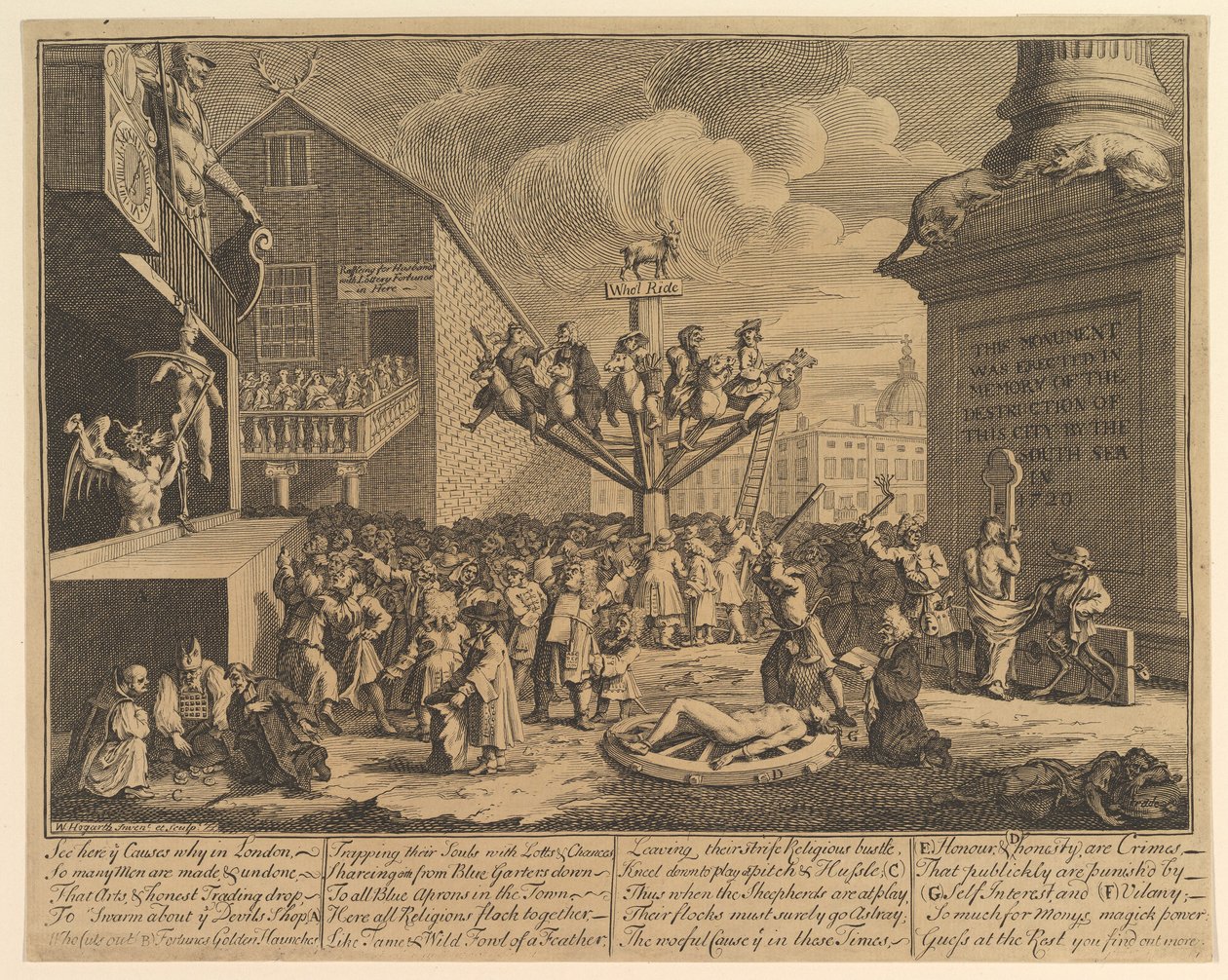 Söderhavsplanen, 1722. av William Hogarth