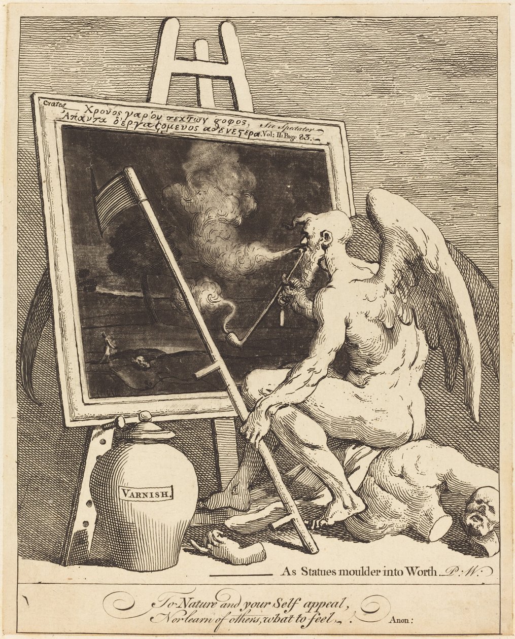Tid att röka en bild av William Hogarth