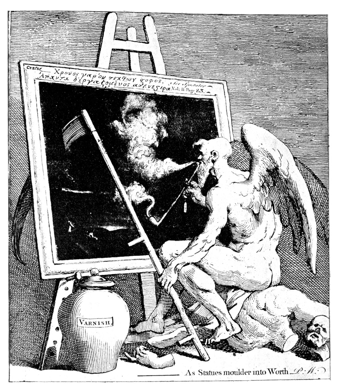Tid att röka en bild, 1761 av William Hogarth