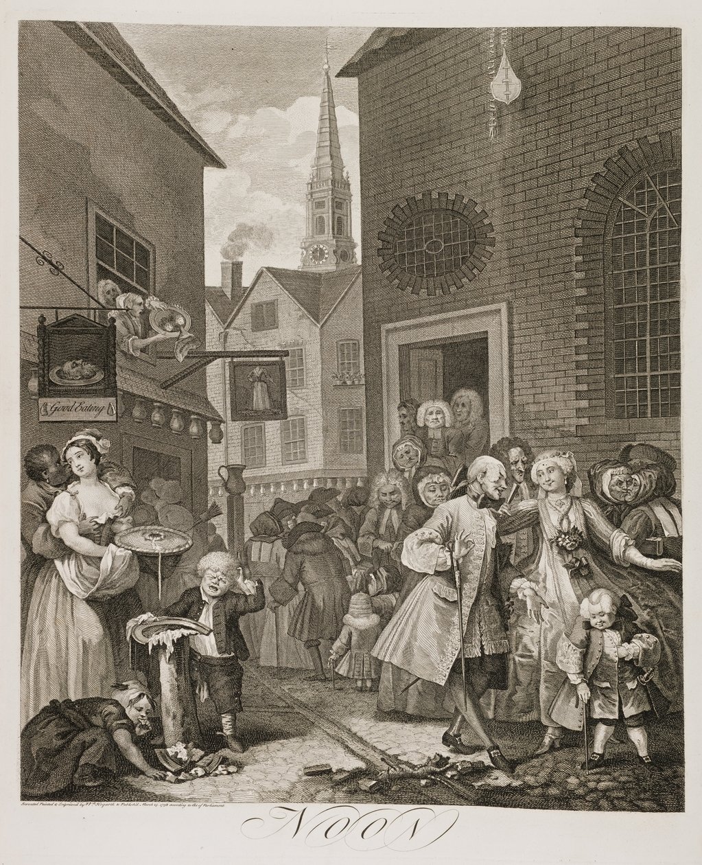 en: Fyra tider på dygnet: Mitt på dagen av William Hogarth