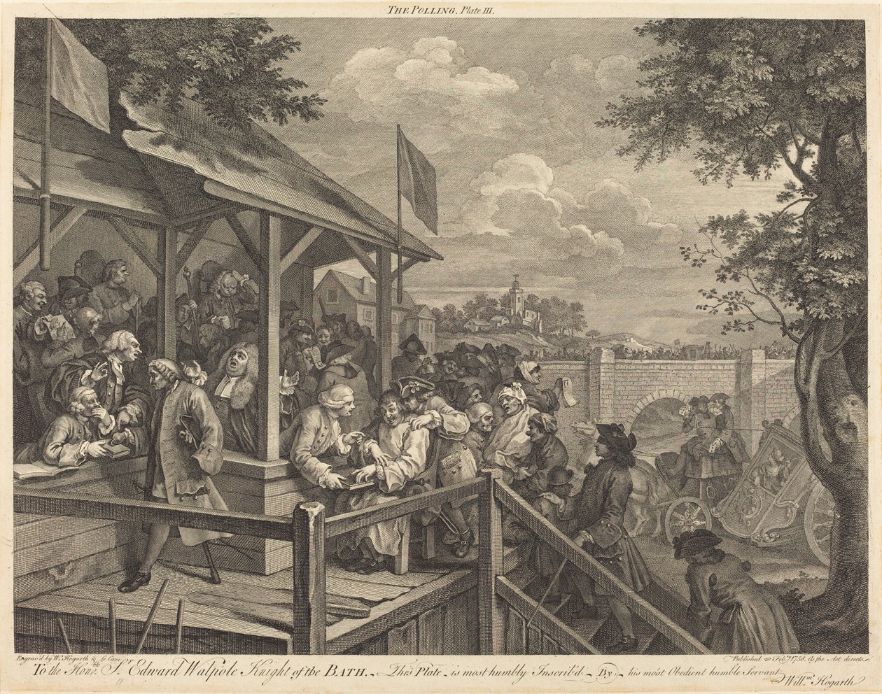 Omröstningen av William Hogarth and Francois Morellon de La Cave