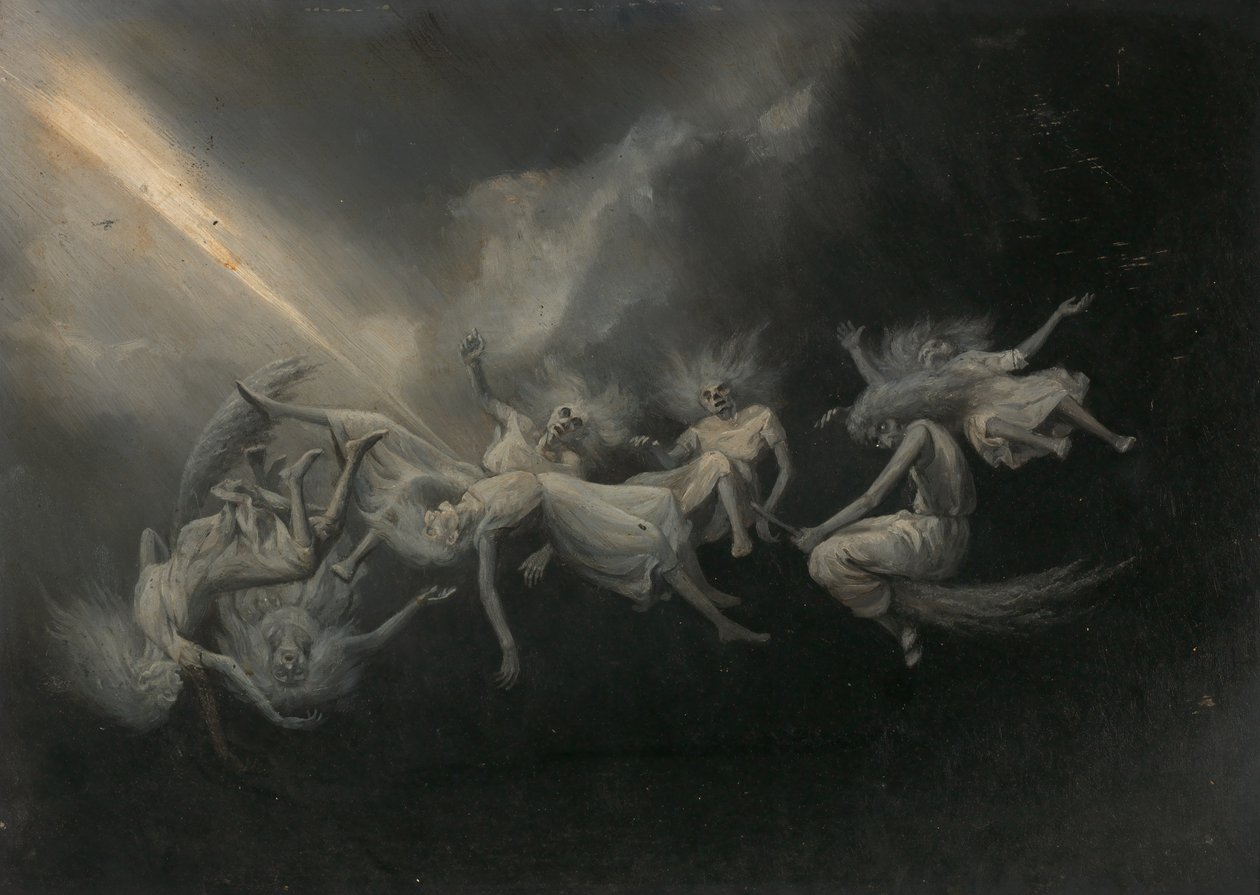 Blixten slog ner i en flock häxor av William Holbrook Beard