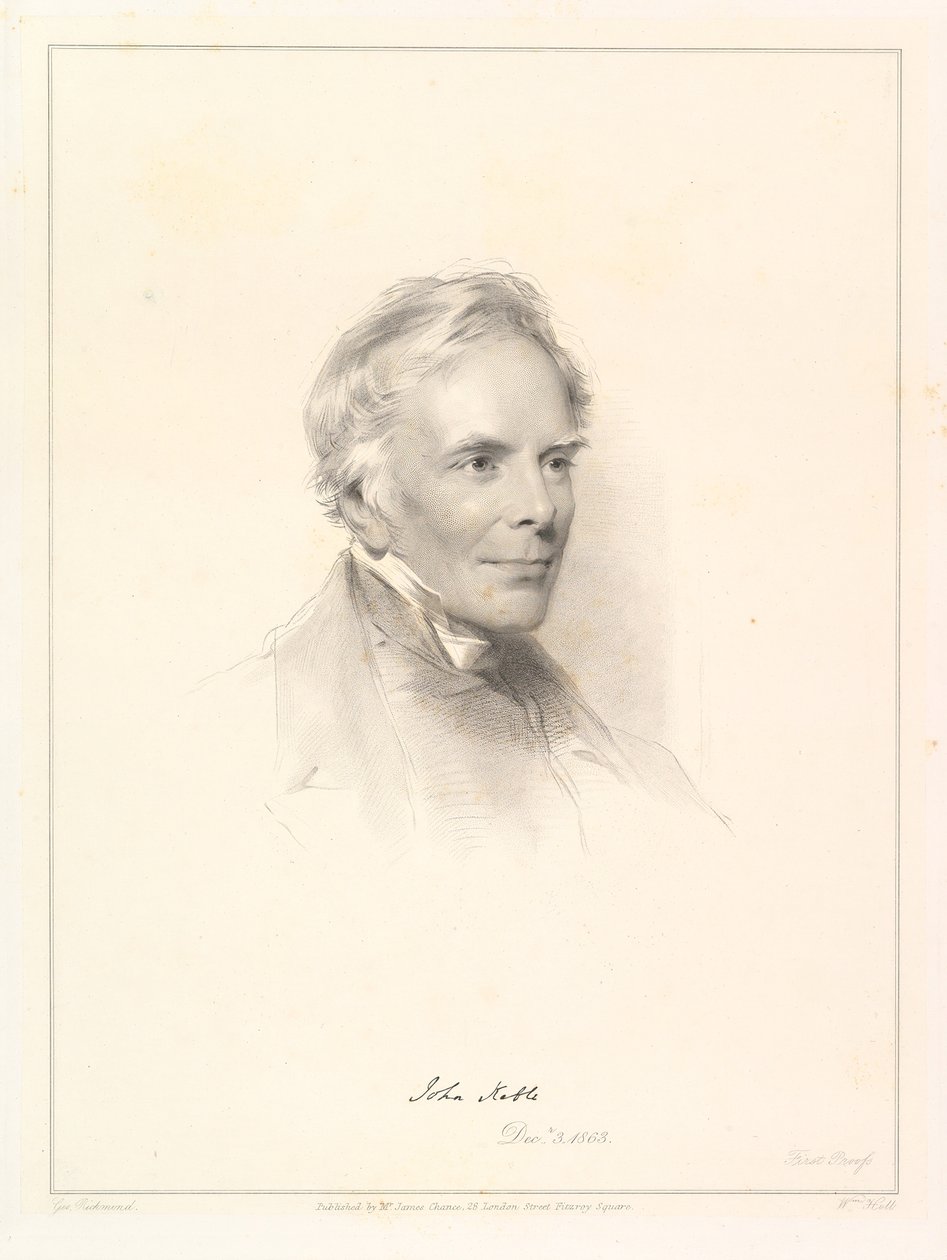Porträtt av John Keble, 1863. av William Holl