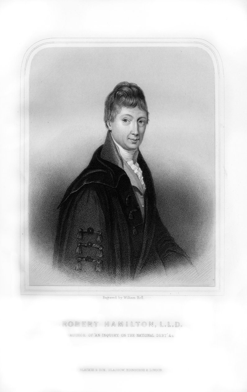 Robert Hamilton, skotsk ekonom och matematiker, 1870. av William Holl