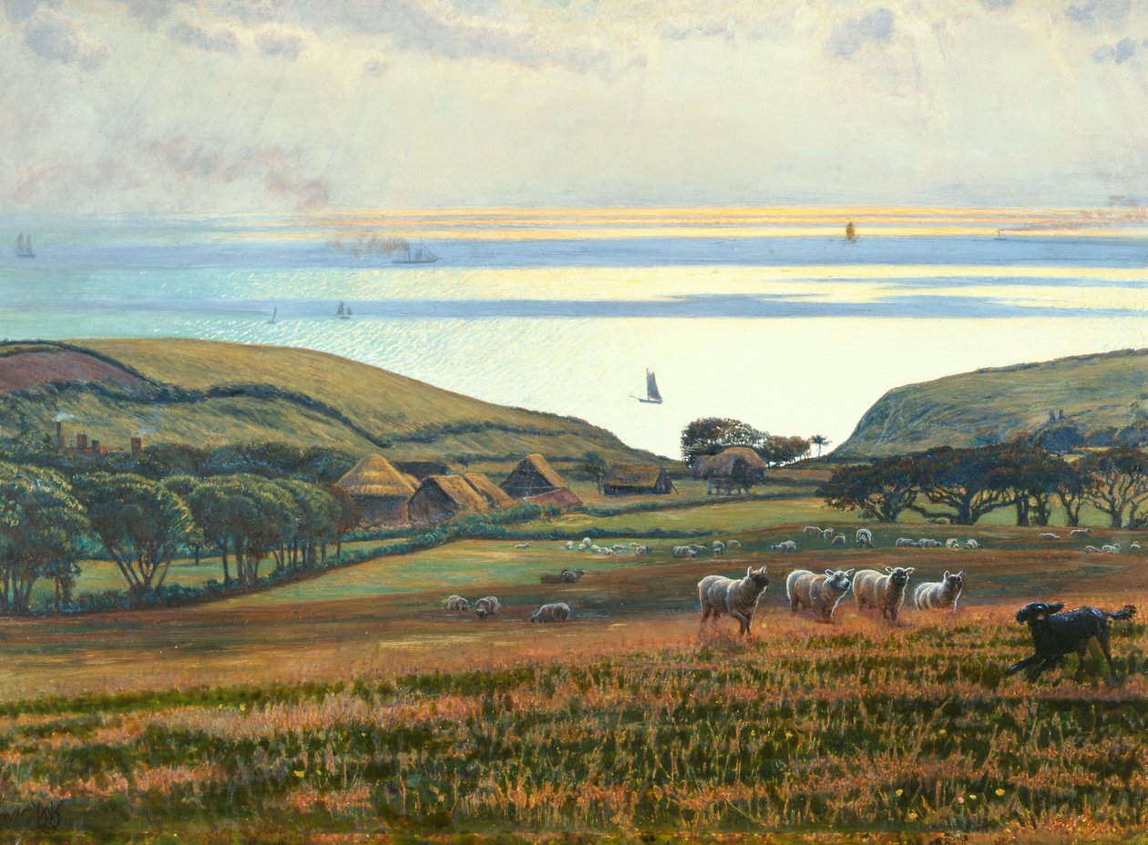Fairlight Downs, Sunlight on the Sea av William Holman Hunt