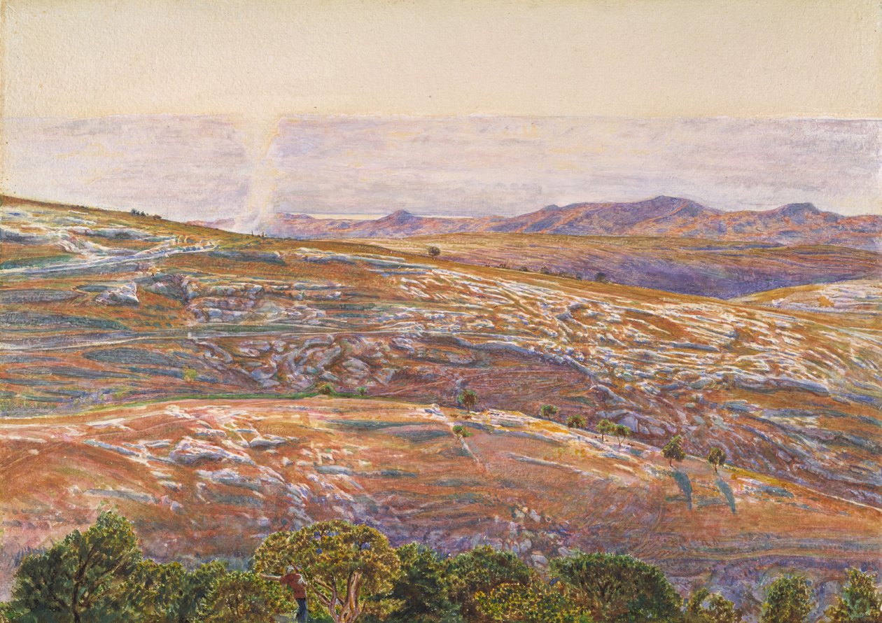 Döda havet från Siloam, 1861. av William Holman Hunt
