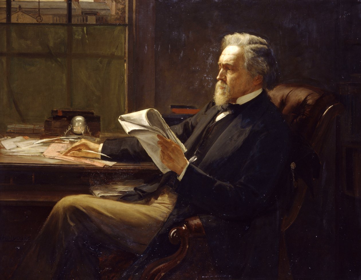 Porträtt av George Jacob Holyoake av William Holyoake