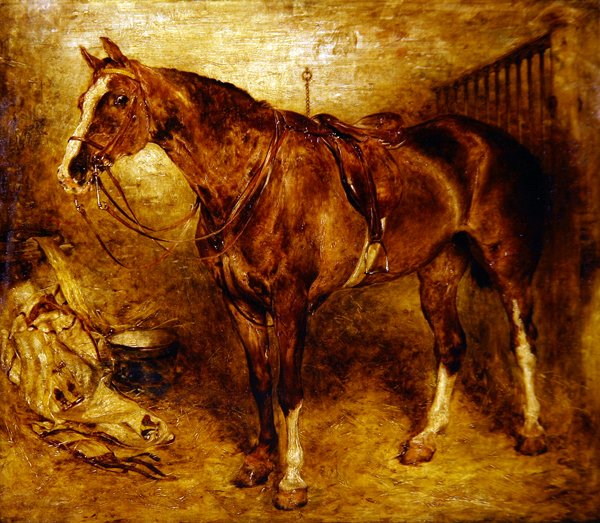 En häst i stallet av William Huggins