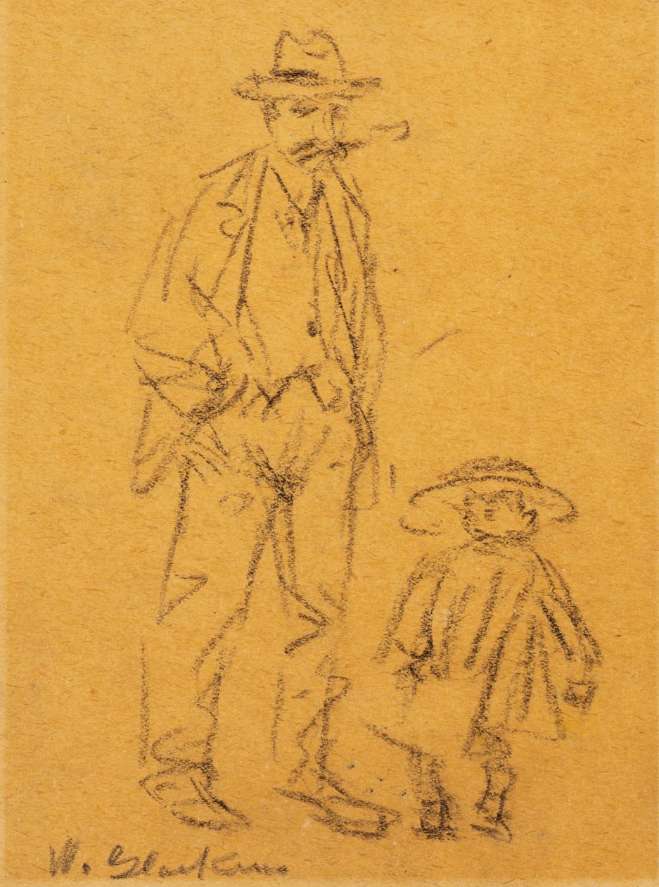 Man med barn av William James Glackens