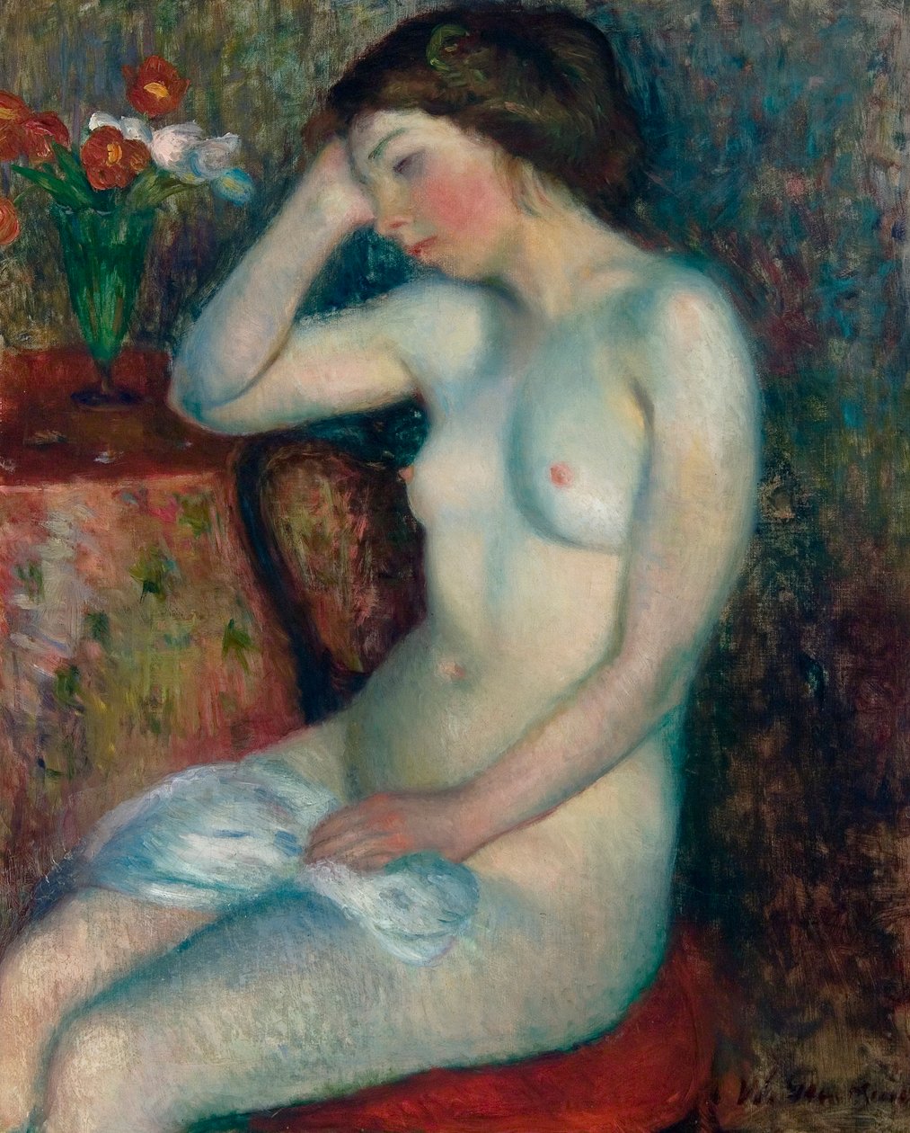 sovande flicka av William James Glackens