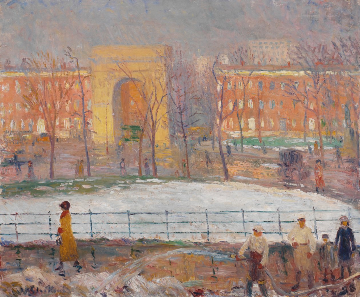 Gatustädare, Washington Square av William James Glackens
