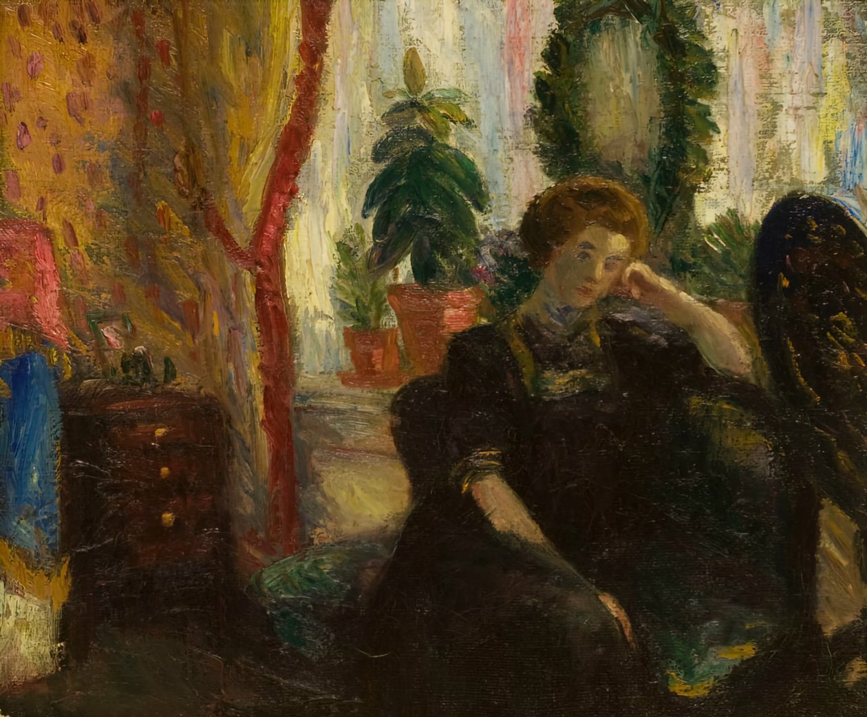 Konstnärens fru, ca. 1905. av William James Glackens