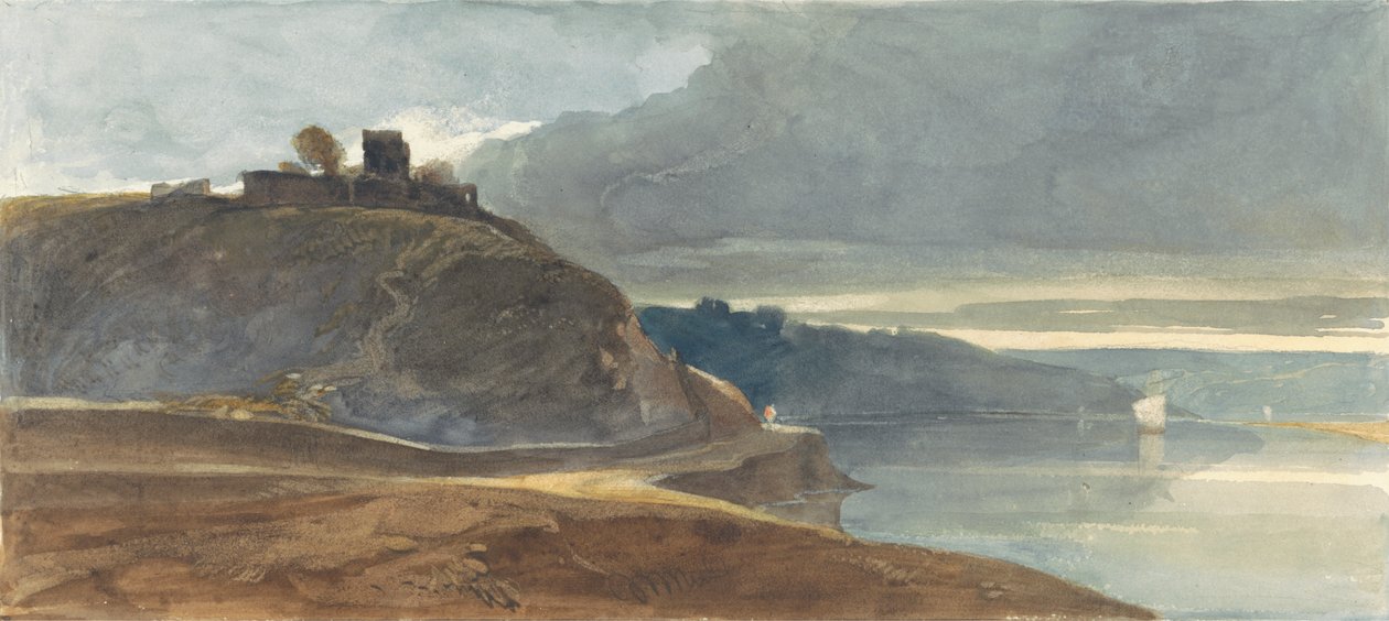 Ett slott ovanför en mynning av William James Muller