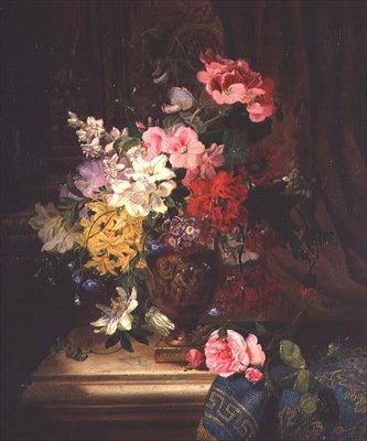 Ett stilleben av blommor av William John Wainwright