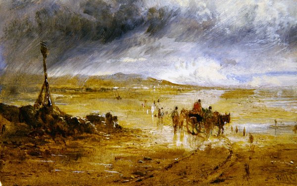 Korsar sanden, blött väder av William Joseph J.C. Bond
