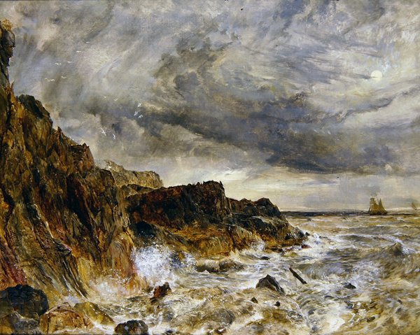 Llanddwyn Rocks (olja på duk) av William Joseph J.C. Bond