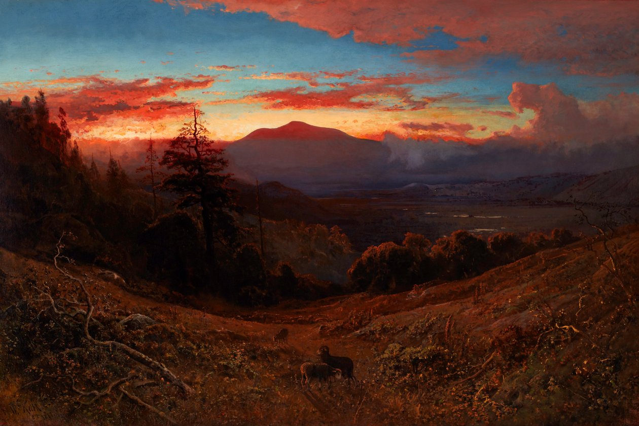 Solnedgång på Mount Diablo (Marin Sunset) av William Keith