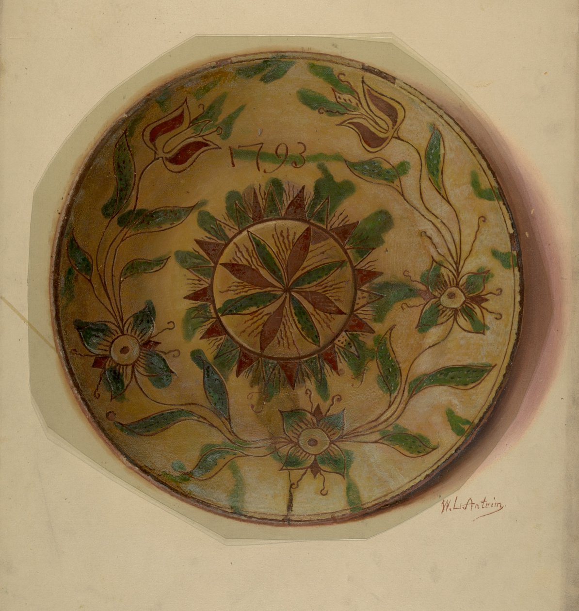 Pa. tysk maträtt, ca. 1936. av William L Antrim