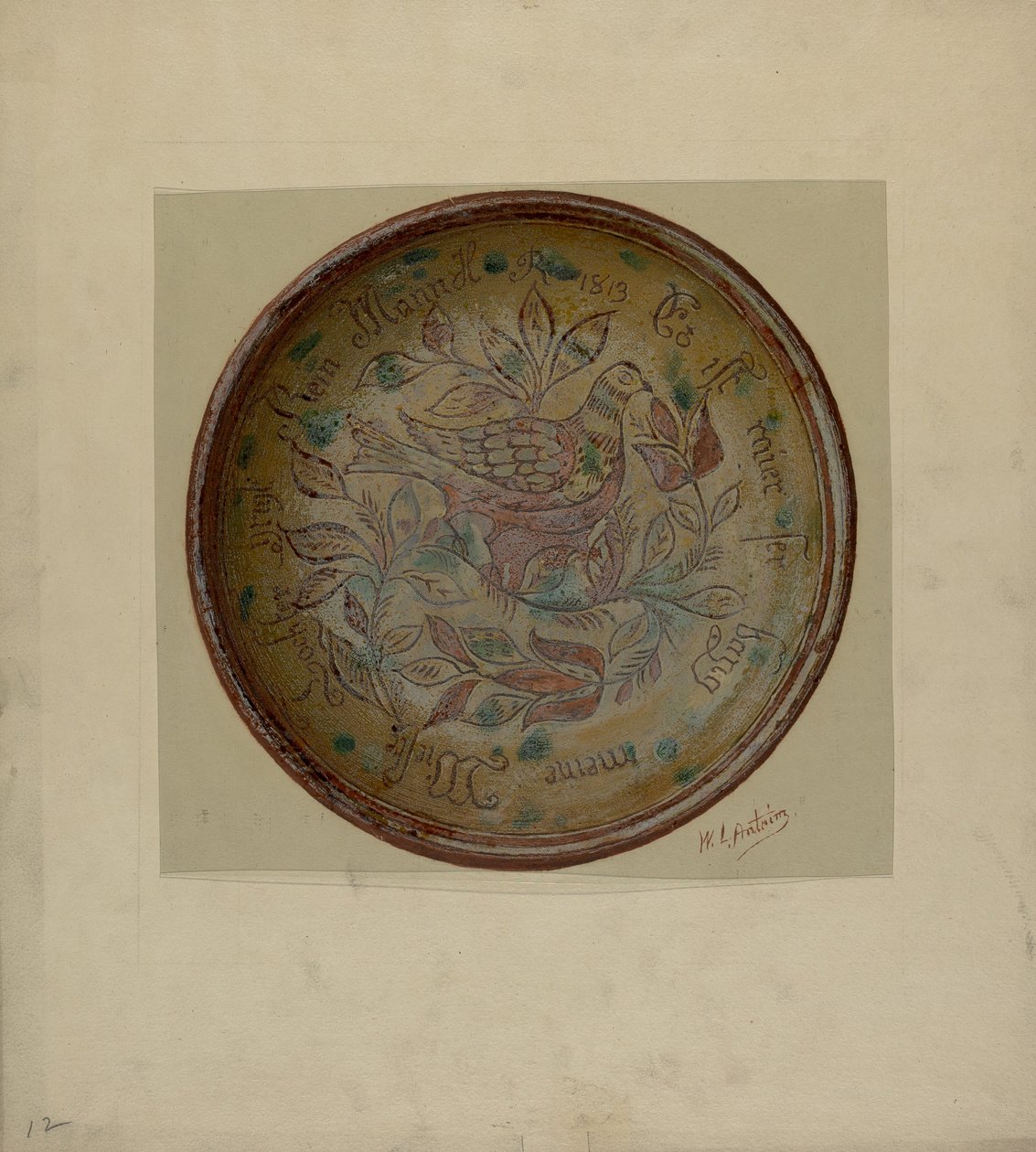 Pa. Tyska plattan, ca. 1937. av William L Antrim