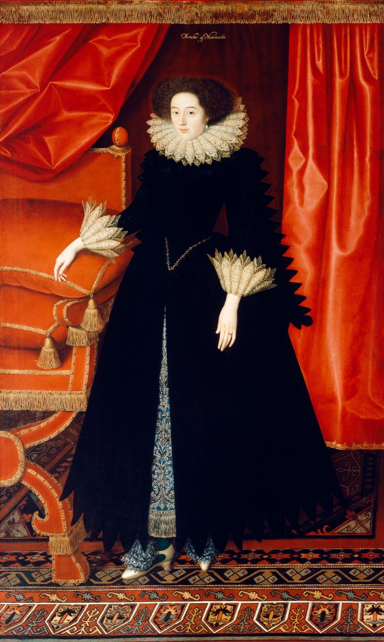 Elizabeth Bassett, grevinna av Newcastle, c1615 av William Larkin