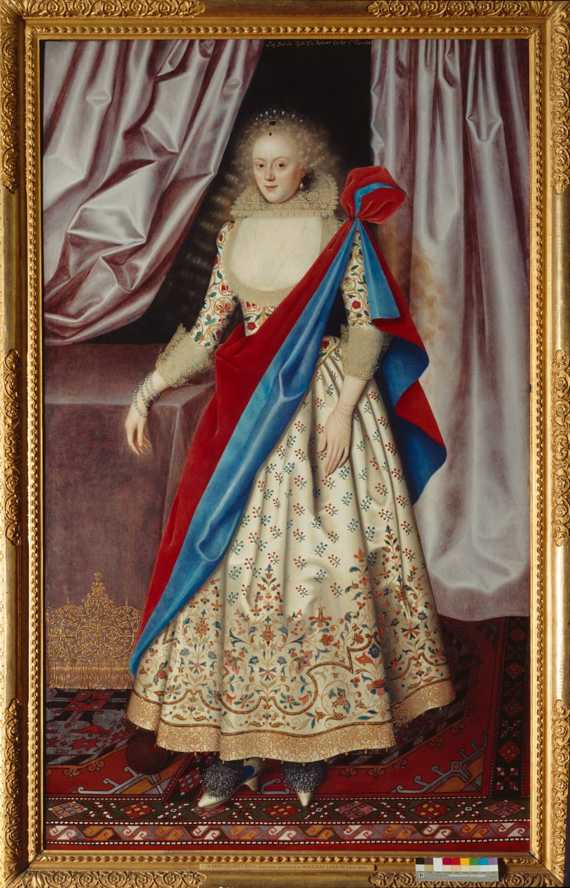 Lady Isabella Rich ca 1615 (olja på duk) av William Larkin