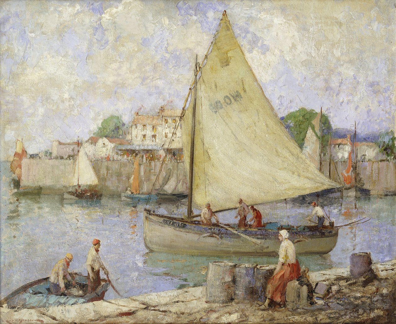 Iväg till fiskeplatsen, Honfleur av William Lee Hankey