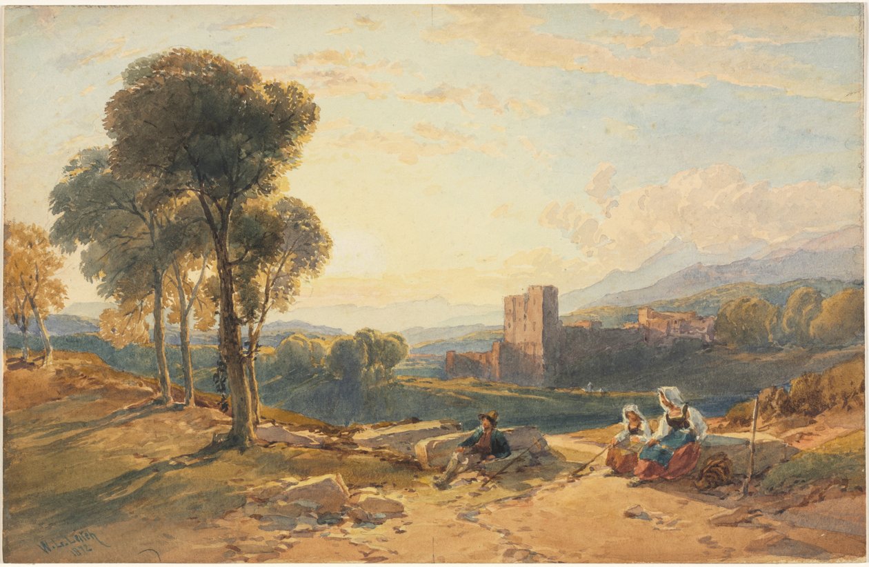 Landskap, Italien, 1872. av William Leighton Leitch