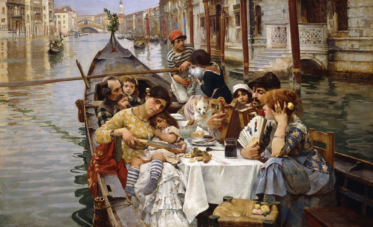 En venetiansk fresk, 1885 av William Logsdail