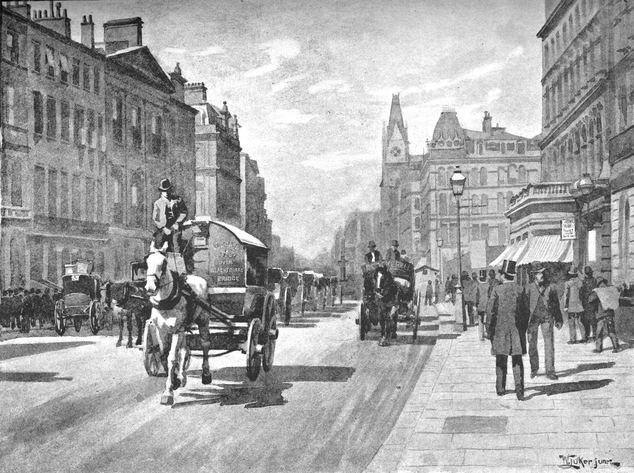 New Bridge Street, Blackfriars, 1891 av William Luker