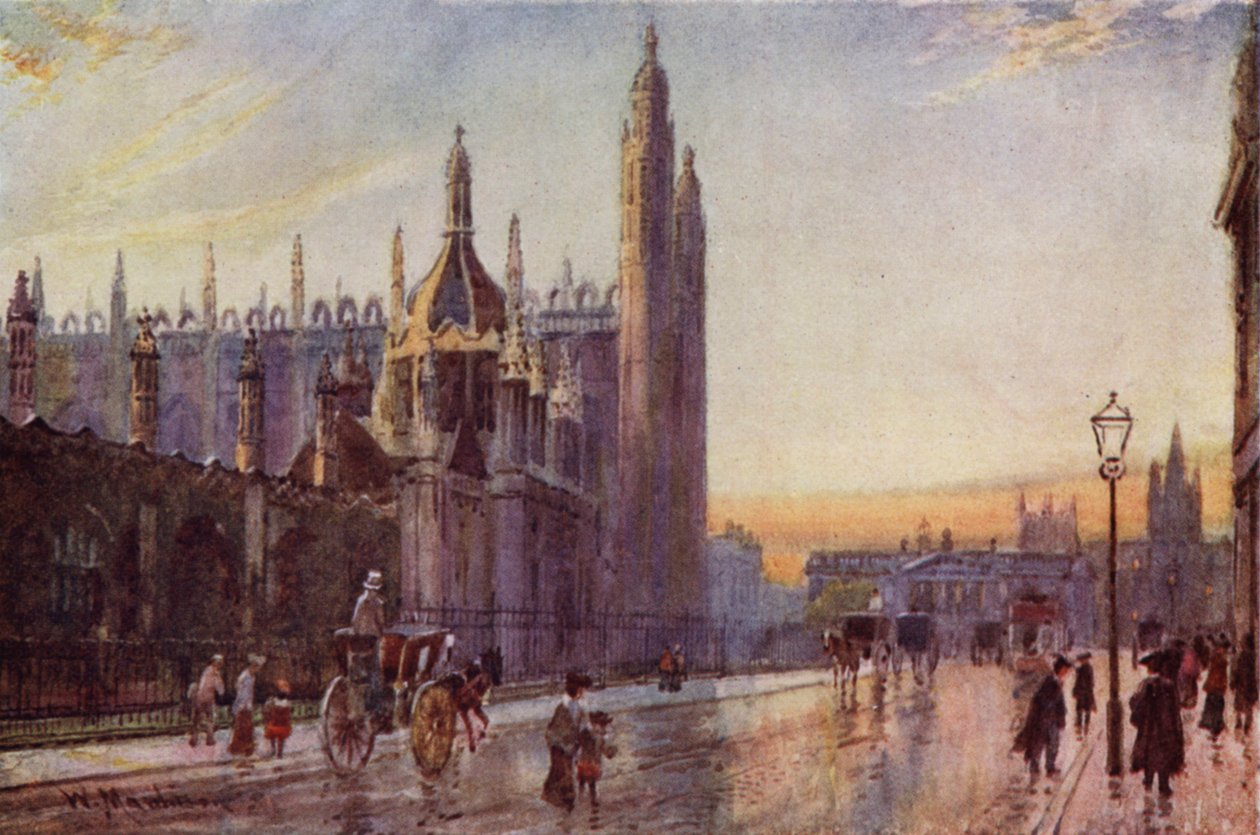 Kings College Gateway och Chapel, Twilight Effect av William Matthison