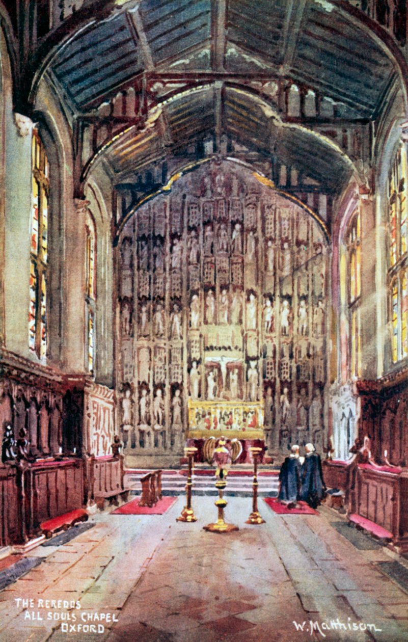 The reredos, All Souls Chapel, Oxford av William Matthison