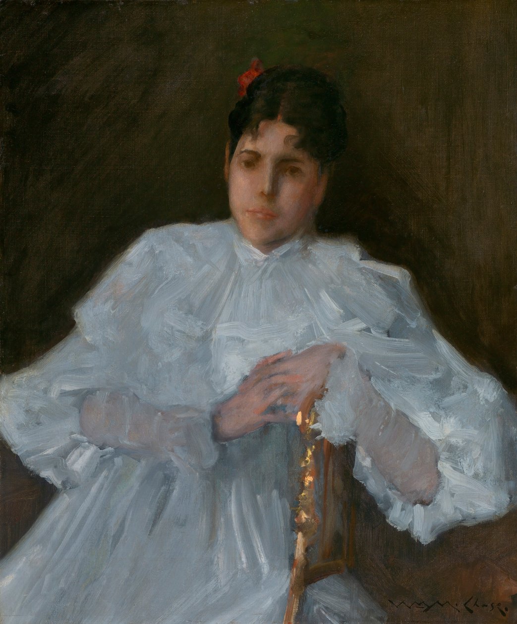 Flicka i vitt av William Merritt Chase