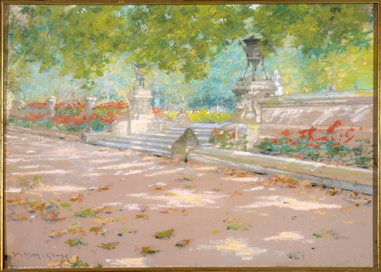 Terrass, Prospect Park av William Merritt Chase