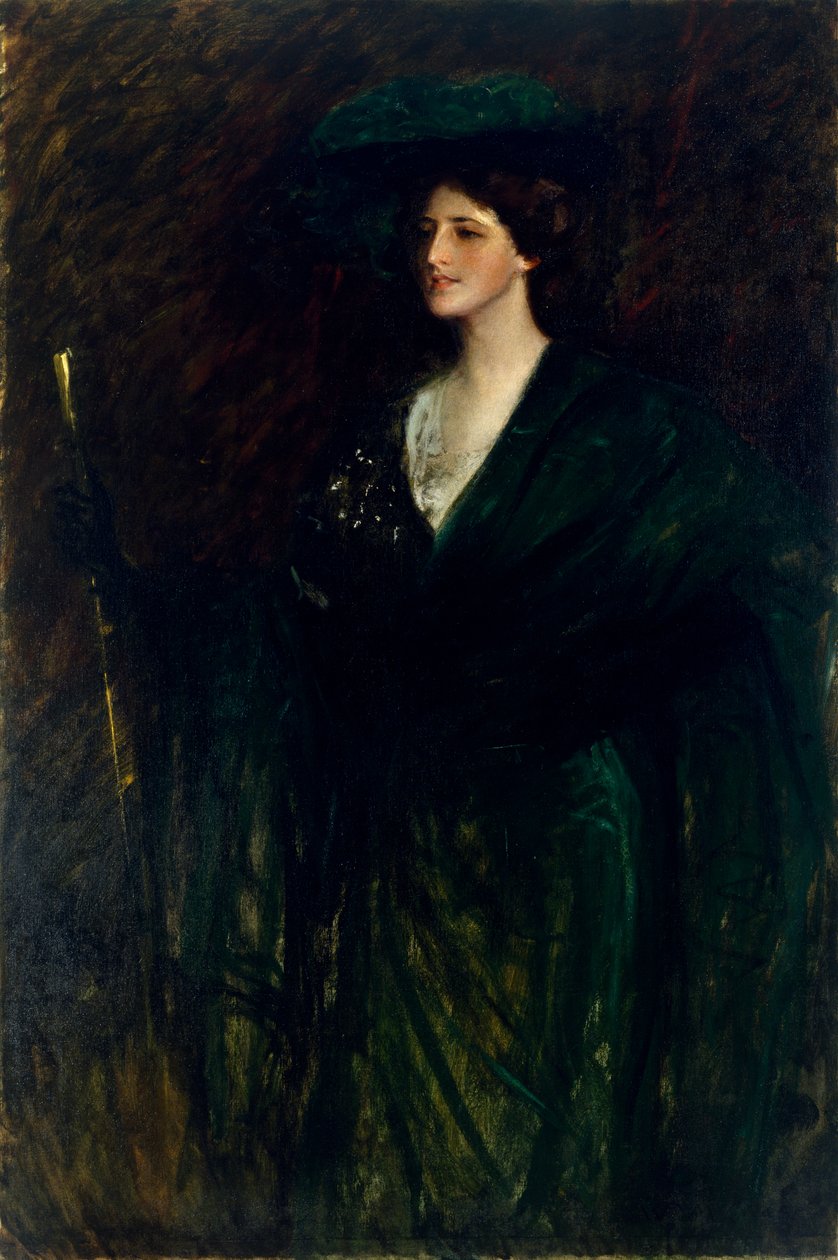 The Emerald Lady, ca 1896-1900 av William Merritt Chase