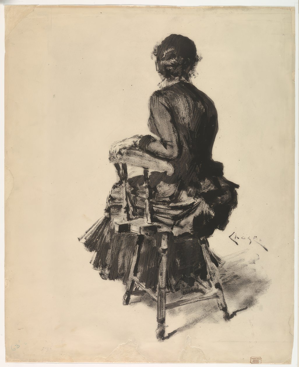 Kvinna Sittande av William Merritt Chase
