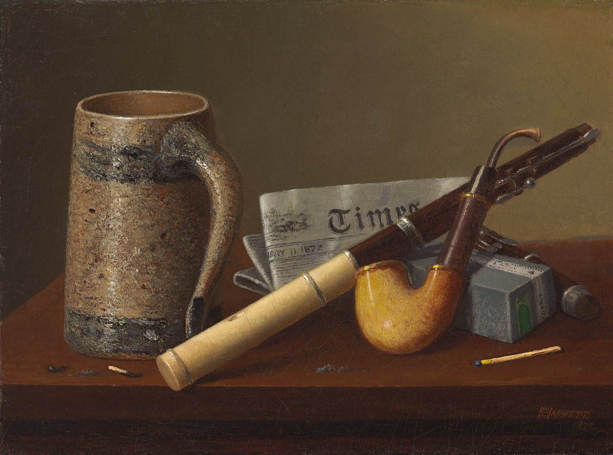 Flöjt och tider, 1877 av William Michael Harnett