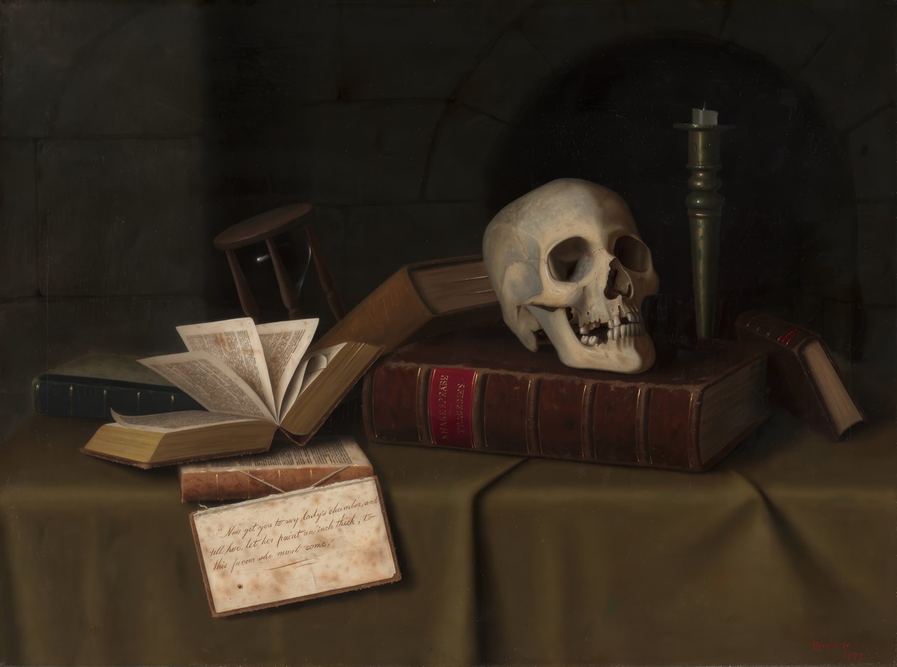 Memento Mori, "To This Favour" av William Michael Harnett