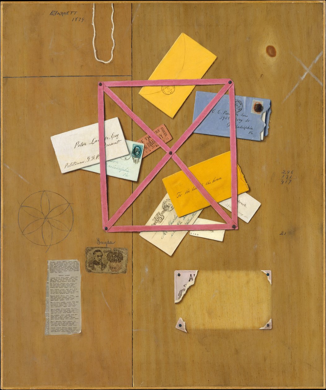 Konstnärens brevställ, 1879. av William Michael Harnett