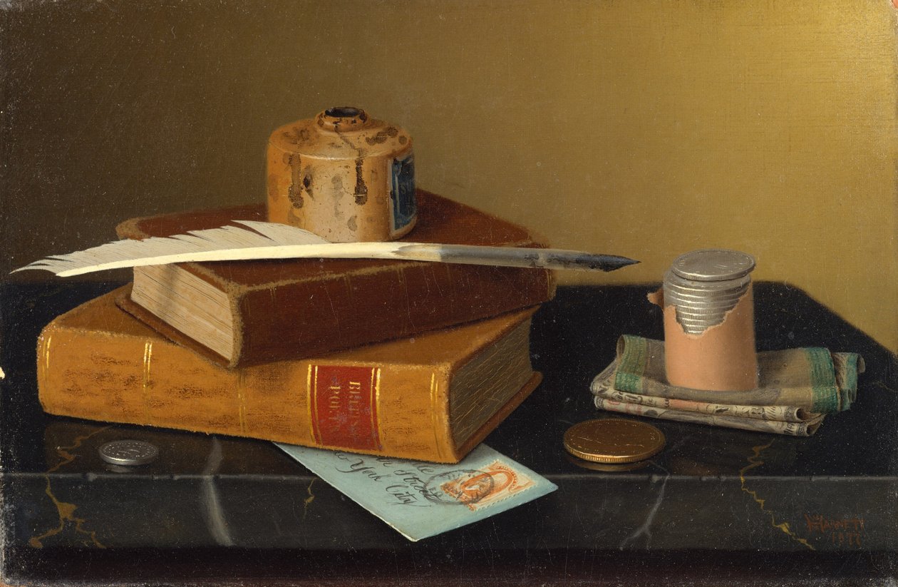 Bankirens bord av William Michael Harnett