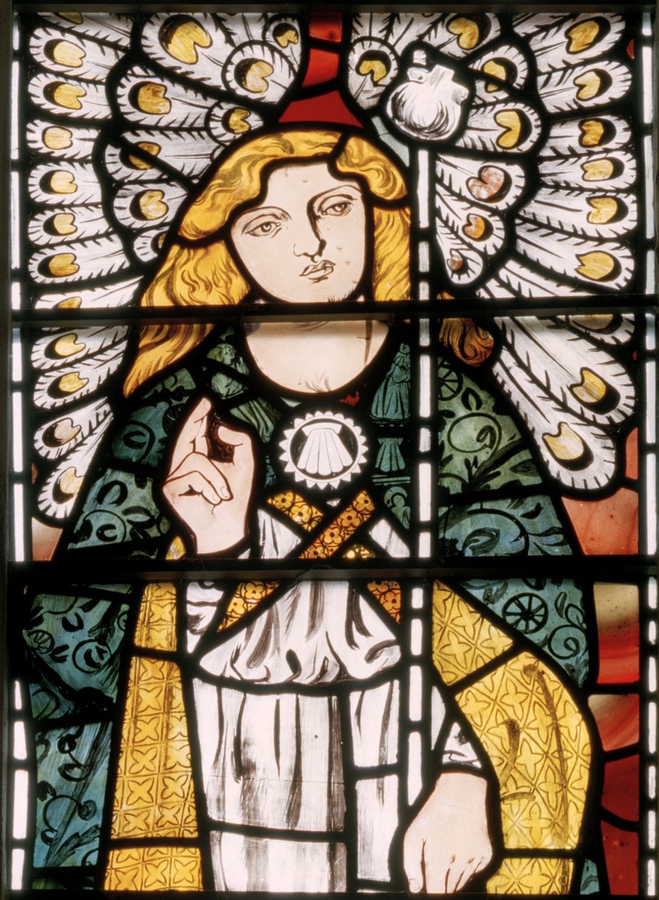 Ärkeängeln Gabriel, 1862 (målat glas) av William Morris