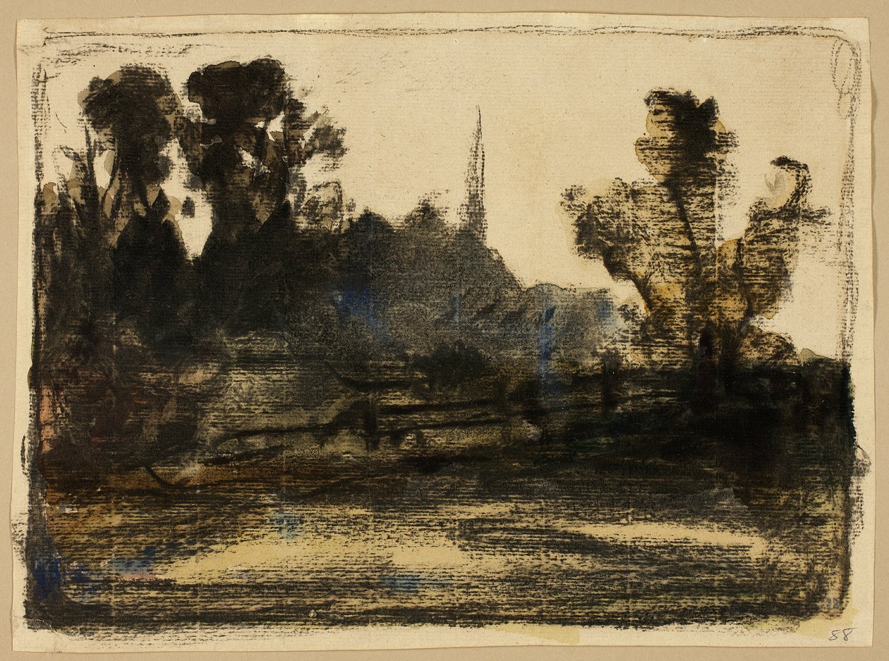 Landskap av William Morris Hunt