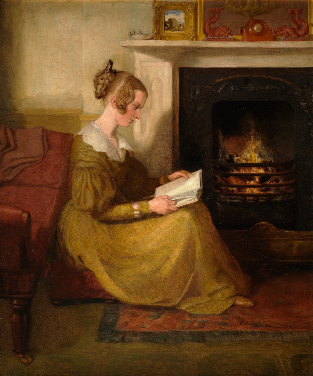 A Fireside Read, c.1825 av William Mulready